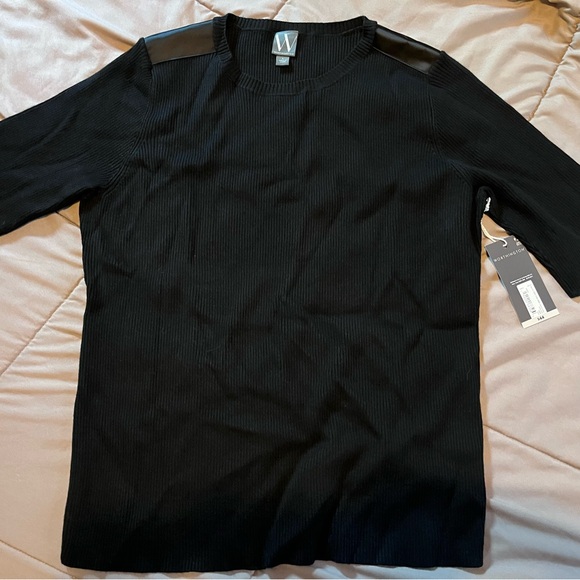 Black Worthington sweater with 3 quarter sleeves. Woman’s size large, brand new - Picture 6 of 6